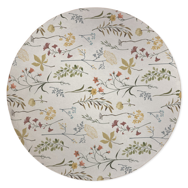 Kavka Fall Cotton Floral Rug Wayfair